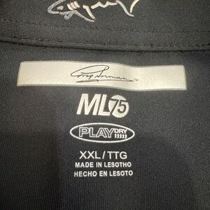 Greg Norman Black graphic patterned Polo Shirt